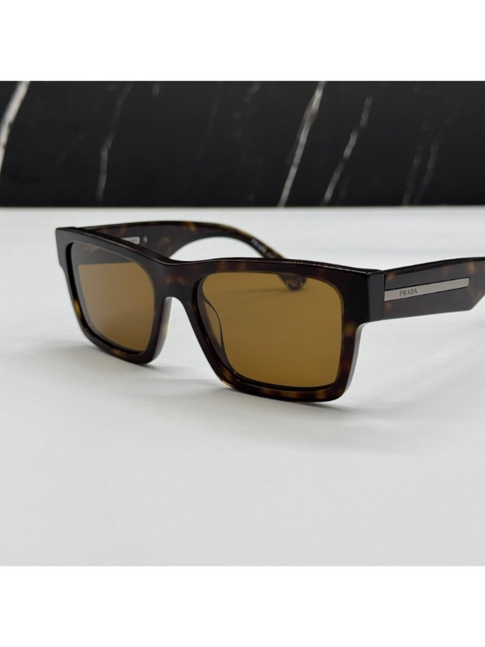 NEW PRADA PR25ZS 2AU0B0 SUNGLASSES PR 25ZS 2AU0B0 SQUARE HAVANA MEN SPR 25Z - Picture 7 of 10